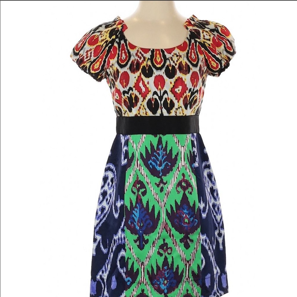 New without tags Phoebe Couture Silk Dress – Multicolor Art, size 2